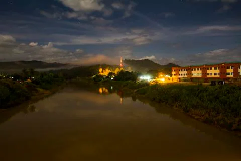 Jungle river in Borneo Stock Photos