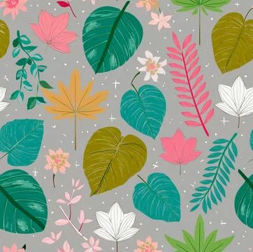 Jungle seamless pattern background Illustrazione stock