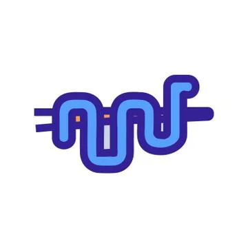 Jungle snake icon vector. Isolated contour symbol illustration Illustration