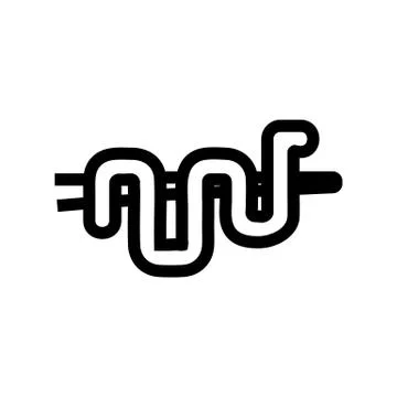 Jungle snake icon vector. Isolated contour symbol illustration Stock Illustration