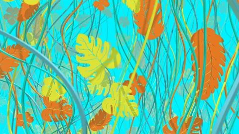 Jungle For Summer Patterns Illustrazione stock