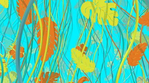 Jungle For Summer Patterns Illustrazione stock