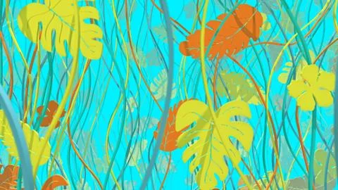 Jungle For Summer Patterns Stock Photos