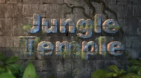 Jungle Temple - Overgrown Temple Logo Stinger Stock After Effects