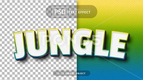 Jungle text - editable 3d font effects Plantilla PSD
