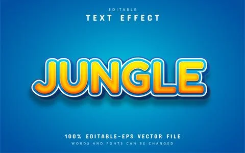 Jungle text effect editable Stockillustratie