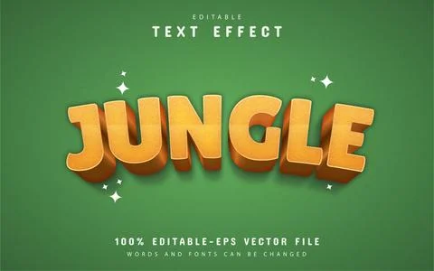 Jungle text effect Stock Illustration