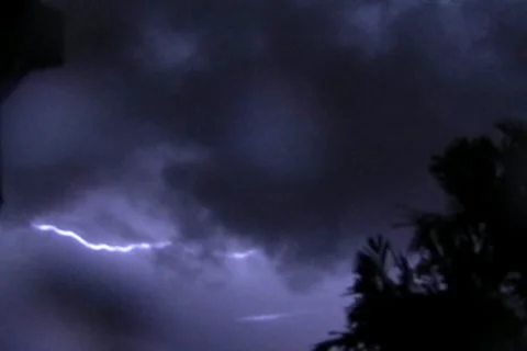 Jungle Thunderstorm Lightning 4x3 Stock Footage 8688607