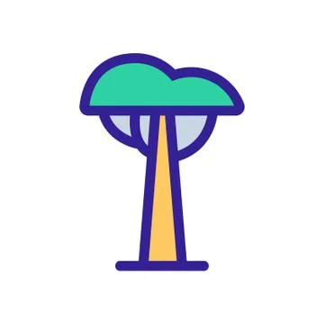 Jungle tree icon vector. Isolated contour symbol illustration Stock-Illustration
