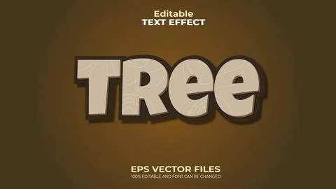 Jungle Tree Nature EPS Editable Text Effect and font can be changed 스톡 일러스트