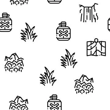 Jungle Tropical Forest Seamless Pattern Vector 스톡 일러스트