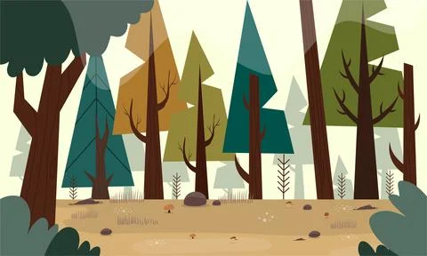 Jungle tropical landscape vector background design Stock-Illustration