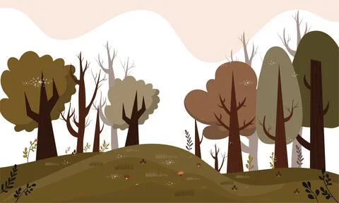 Jungle tropical landscape vector background design Illustrazione stock