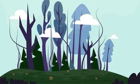 Jungle tropical landscape vector background design Stock-Illustration