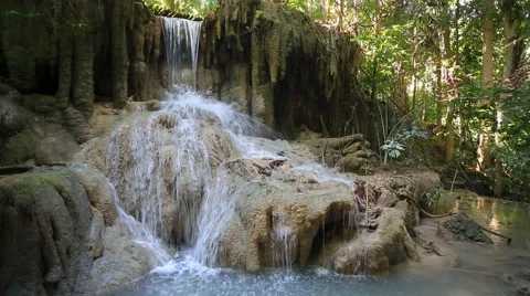 Jungle waterfall 1 Stock Footage 46322102