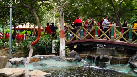 Jungle waterfall cascade in tropical rainforest with rock and turquoise blue pon 動画素材 145886357