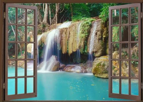Jungle waterfall Foto stock