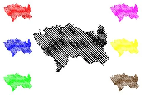 Junin Region map vector.... Stock Illustration