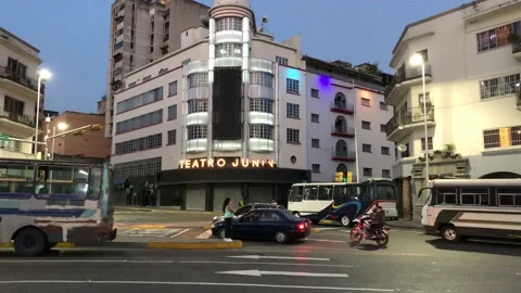 Junin Theater a magnificent structure designed in an Art Deco style Caracas Stock Footage 169406821