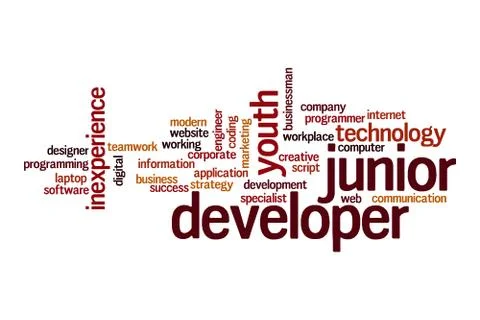 Junior developer word cloud concept Stockillustratie