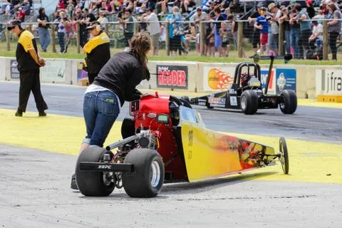 Junior dragsters Fotos Stock