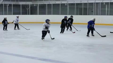 Junior Hockey Match Stock Footage 10955654