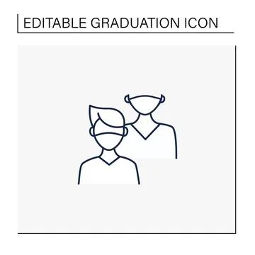 Junior line icon Stock Illustration