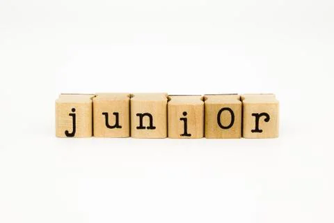 Junior wording isolate on white background Stock Photos