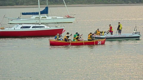 Juniors sails training Stock Footage 87679968