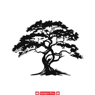 Juniper Essence  Intriguing Vector Set for Nature inspired Concepts Stock Illustration