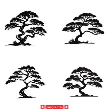 Juniper Mirage  Surreal Vector Collection for Imaginative Projects Stock Illustration