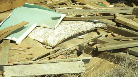 Junk aftermath storm earthquake Stock Footage 55247596