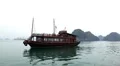 Junk Boat Trip POV in Ha Long Bay (Descending Dragon Bay), Vietnam, Cruise Ship HD Footage