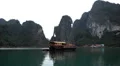 Junk Boat Trip POV in Ha Long Bay (Descending Dragon Bay), Vietnam, Cruise Ship HD Footage