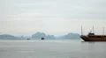 Junk Boat Trip POV in Ha Long Bay (Descending Dragon Bay), Vietnam, Cruise Ship HD Footage