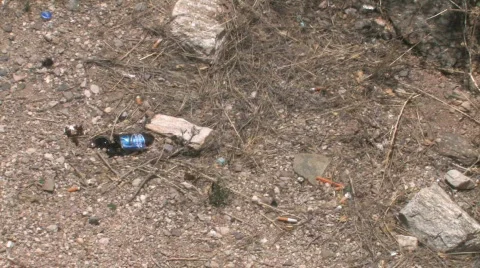 Junk in Desert Stock Footage 668867