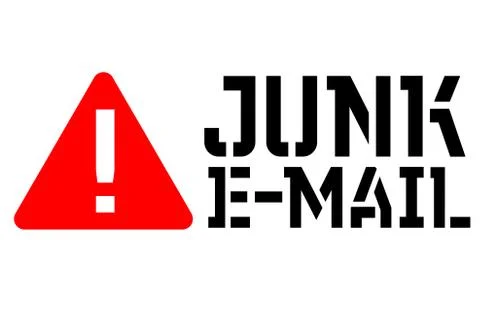 Junk Email typographic stamp Illustrazione stock