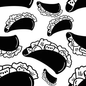 Junk Food Seamless Pattern Stock Illustration