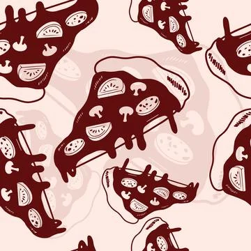 Junk Food Seamless Pattern Stock Illustration