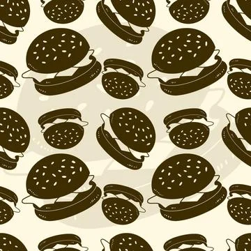 Junk Food Seamless Pattern Stock Illustration