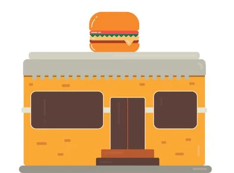 Junk food store isolated vector illustration Stock Illustration