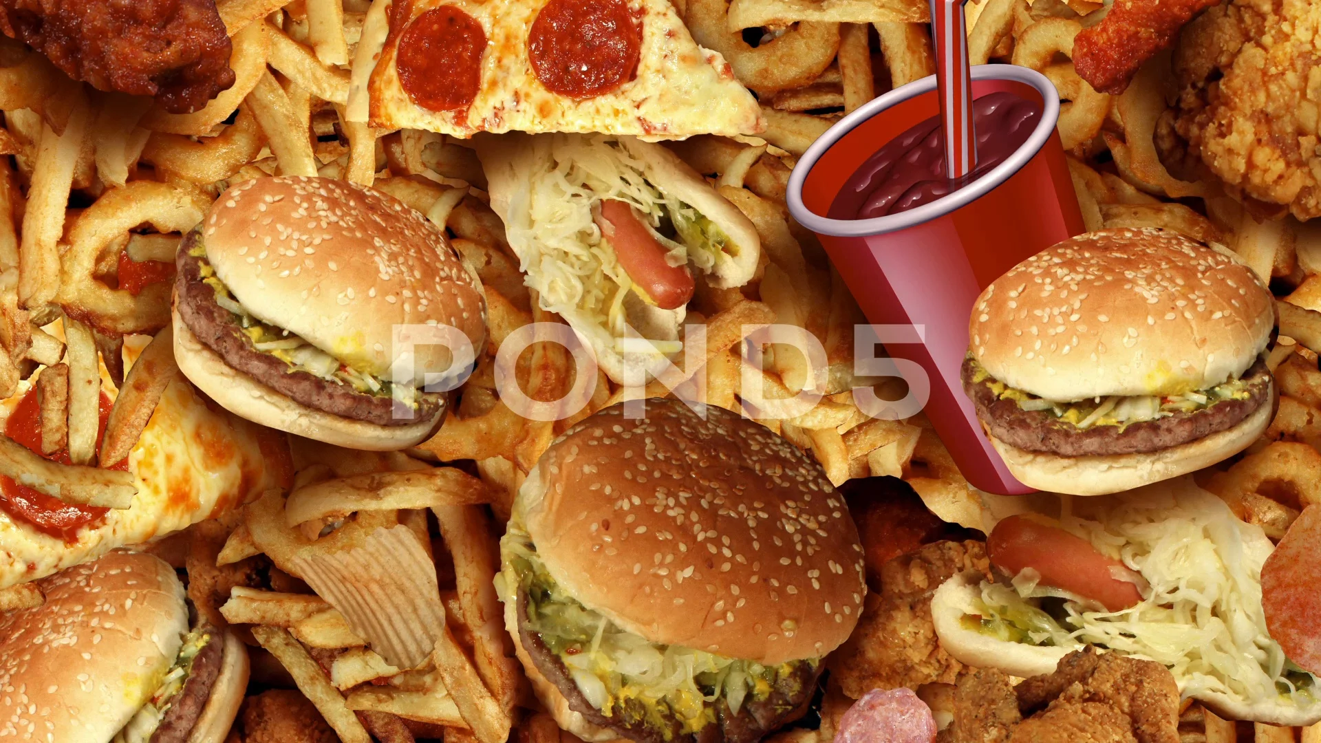 Junk Food, Unhealthy Eating | Stock Video | Pond5