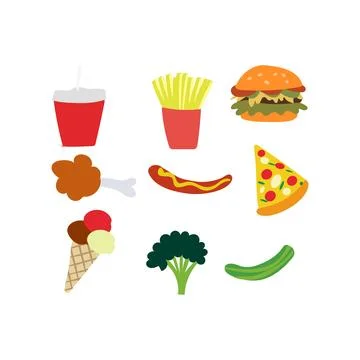 JUNK FOOD VECTOR Stock Illustration