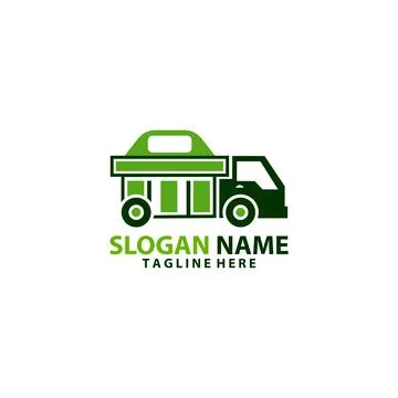 Junk truck logo design vector Illustrazione stock
