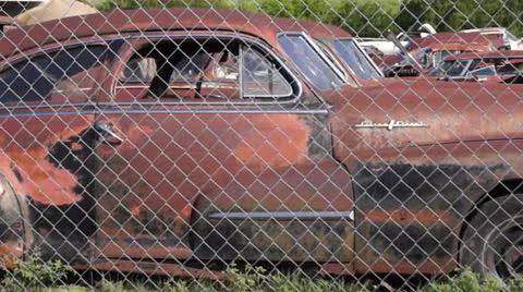 Junk yard Stock Footage 25913810