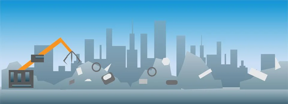 Junk Yard Game Background Vector Illustration Stock Illustration