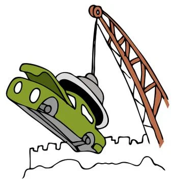 Junk yard Stock Illustration