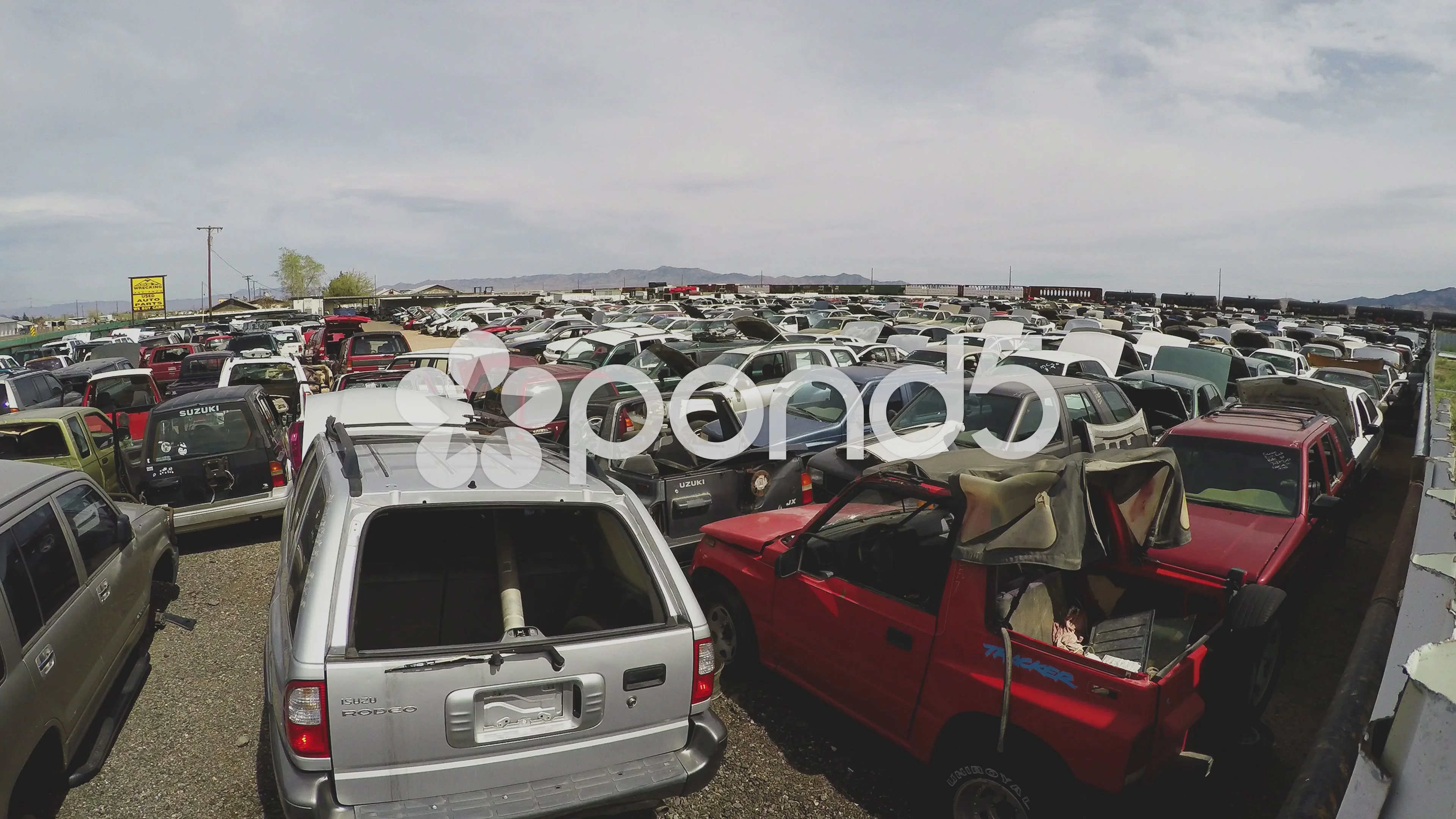 Junked Cars In Desert Salvage Yard Zoom Kingman Arizona