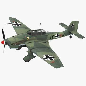 Junkers Ju 87 German Dive Bomber ~ 3D Model #90939166