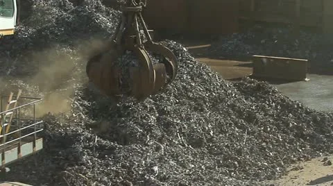 Junkyard loading Stock Footage 12659550
